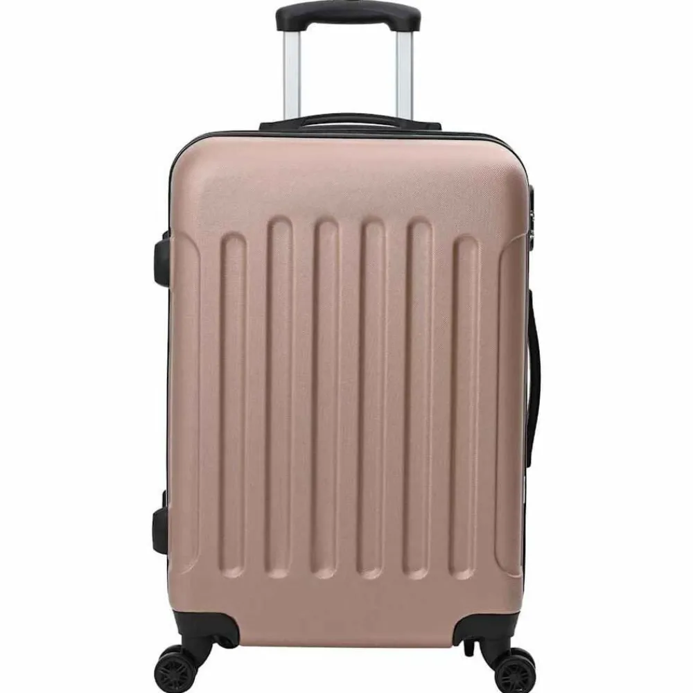 Bagages & Maroquinerie-vidaXL Valise 3 pcs 50 x 31 x 78 cm Plastic ABS Or rose