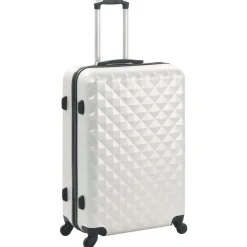Bagages & Maroquinerie-vidaXL Valise rigide 3 pcs é brillant ABS Argent