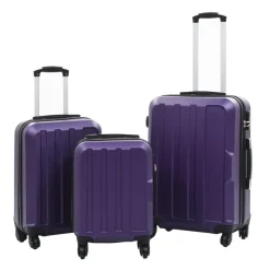 Bagages & Maroquinerie-vidaXL Valise rigide 3 pcs ABS Violet