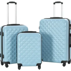 Bagages & Maroquinerie-vidaXL Valise rigide 3 pcs ABS Bleu