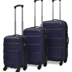 Bagages & Maroquinerie-vidaXL Valise rigide 3 pièces 45,5/55/66 cm Bleu