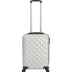 Bagages & Maroquinerie-vidaXL Valise rigide é brillant ABS Argent