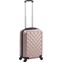 Bagages & Maroquinerie-vidaXL Valise rigide ABS doré rose