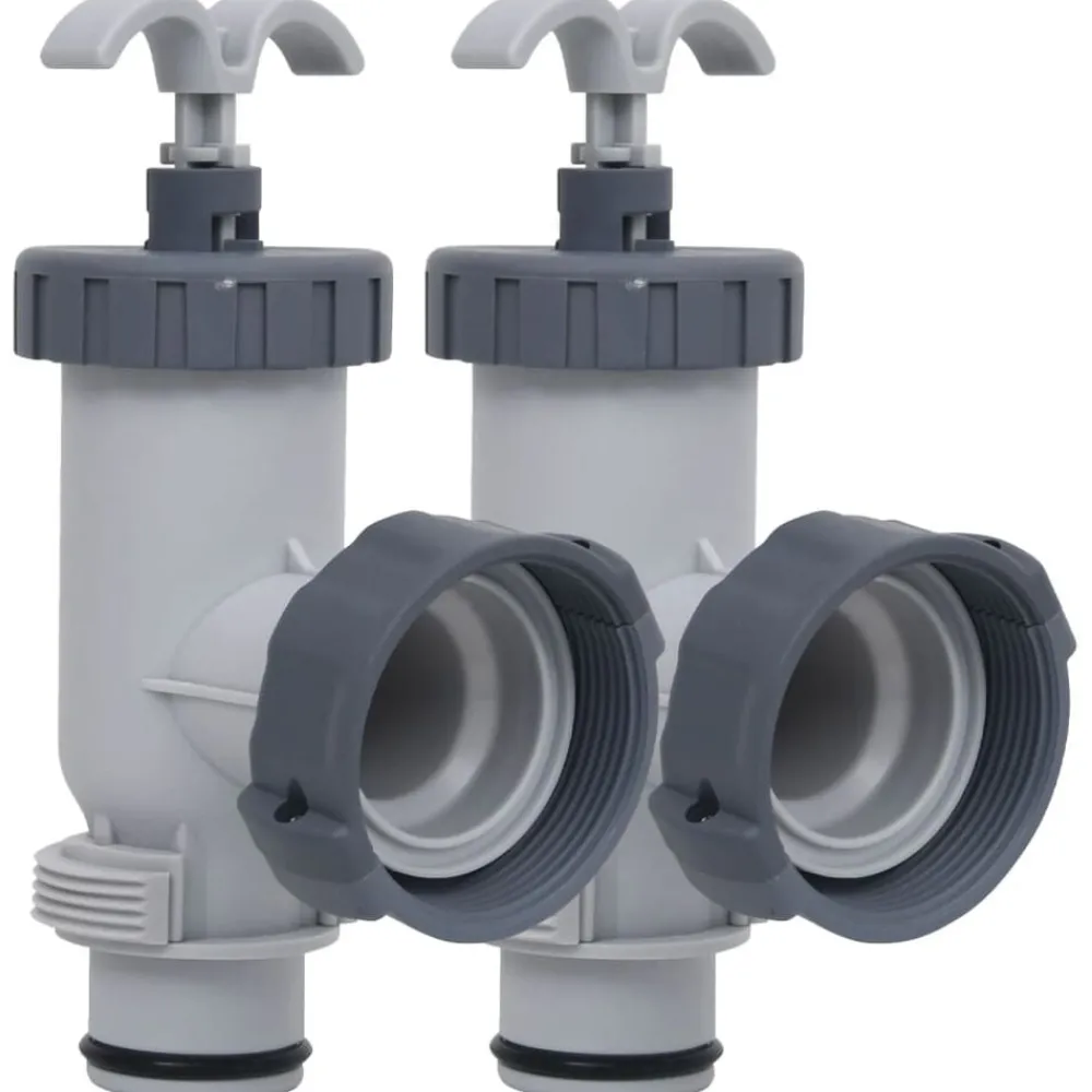 vidaXL Vannes à piston de piscine 2 pcs