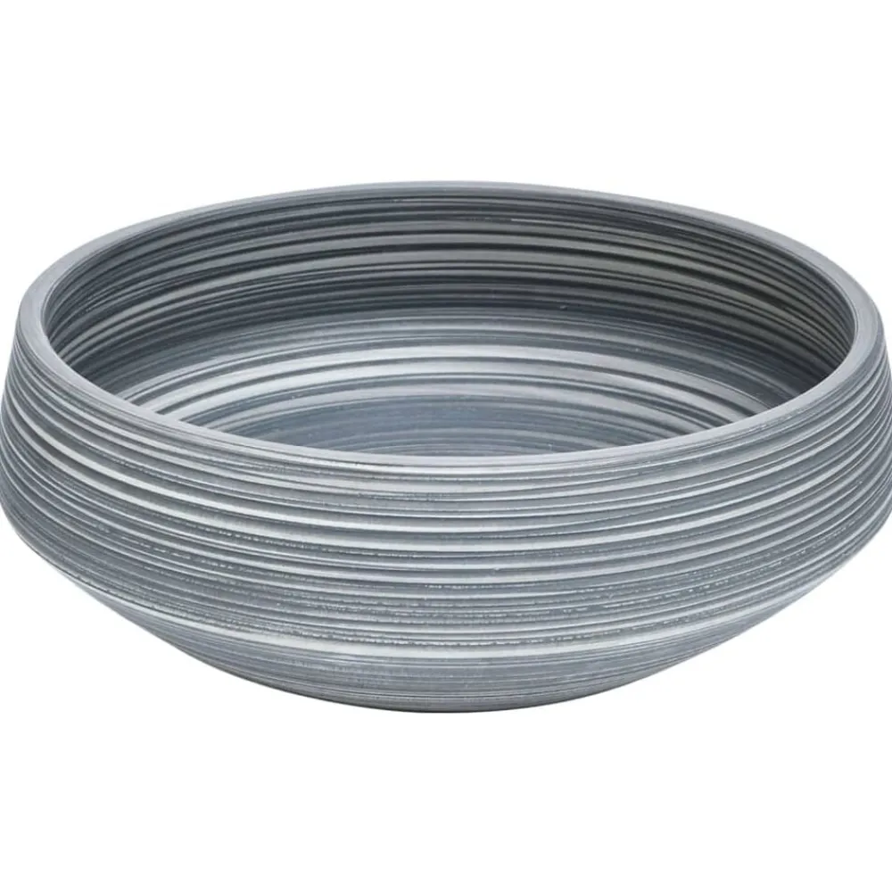 vidaXL Vasque à poser gris rond Φ41x14 cm céramique