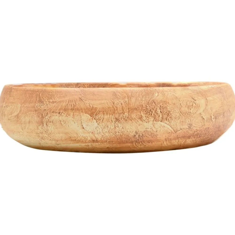 Plomberie-vidaXL Vasque à poser marron ovale 59x40x15 cm céramique Marron clair