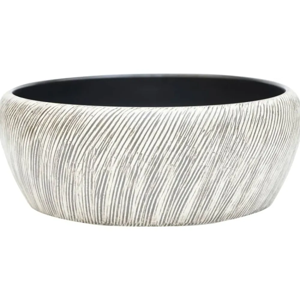 vidaXL Vasque à poser rond Φ41x14 cm céramique