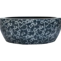 vidaXL Vasque à poser noir et bleu rond Φ41x14 cm céramique