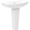 vidaXL Vasque autoportant avec socle Céramique Blanc 650x520x200 mm