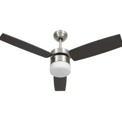 Appareils Électroménagers-vidaXL Ventilateur de plafond lampe et télécommande 108cm Marron foncé