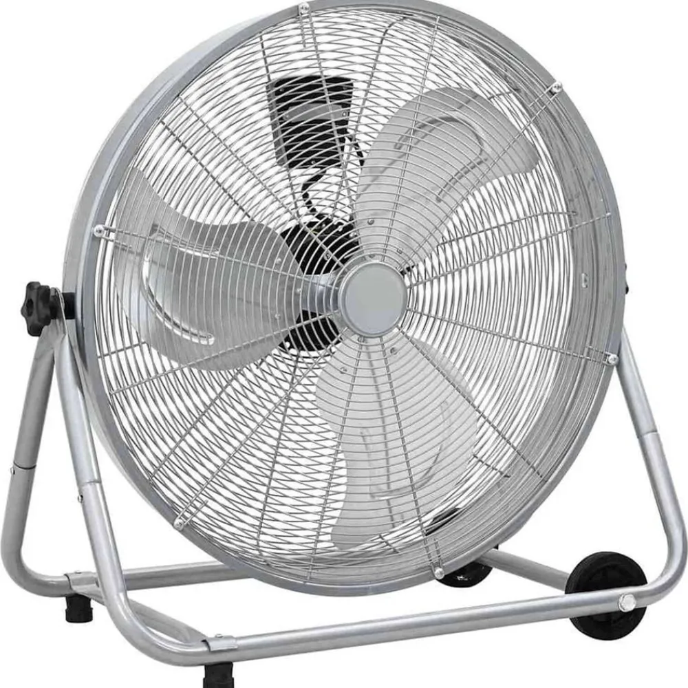 Appareils Électroménagers-vidaXL Ventilateur tambour avec roue Argenté 73 x 42 x 70 cm Aluminium