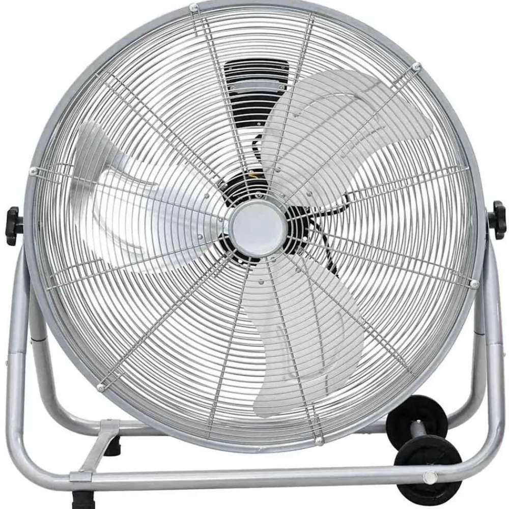 Appareils Électroménagers-vidaXL Ventilateur tambour avec roue Argenté 73 x 42 x 70 cm Aluminium