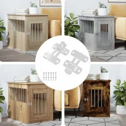 vidaXL Verrou de porte 2 pcs Argenté 70 x 8 mm Acier
