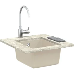 vidaXL Évier 370 x 460 mm 80% Quartz et 20% Résine