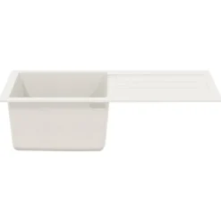 Plomberie-vidaXL Évier 780 x 500 mm 80% Quartz et 20% Résine Blanc