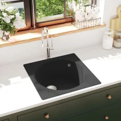 vidaXL Évier de cuisine avec trou de trop-plein Granit