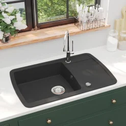 vidaXL Évier de cuisine en granit Bac unique