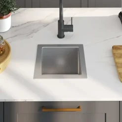 Plomberie-vidaXL Évier de cuisine fait main Acier inoxydable Argent
