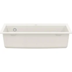 Plomberie-vidaXL Évier de cuisine Granit Seul lavabo Blanc