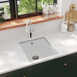 vidaXL Évier de cuisine Granit Seul lavabo
