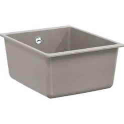 Plomberie-vidaXL Évier 370 x 460 mm 80% Quartz et 20% Résine Gris