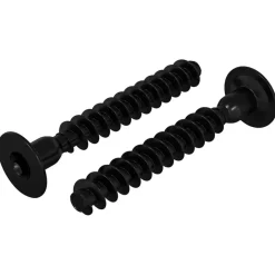 vidaXL Vis à tête de capuchon à douille 2 pcs Noir M5 x 40 mm Fer