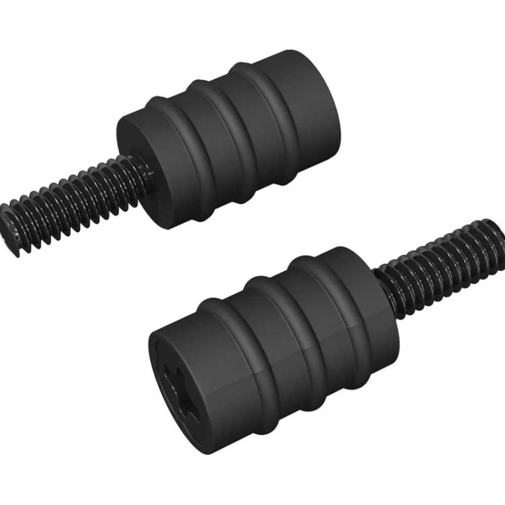 vidaXL Vis de Décalage 2 pcs Noir M4 Caoutchouc et Acier
