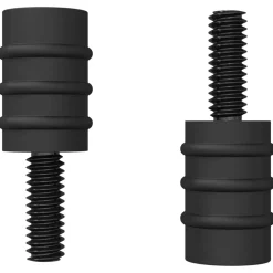vidaXL Vis de Décalage 2 pcs Noir M4 Caoutchouc et Acier