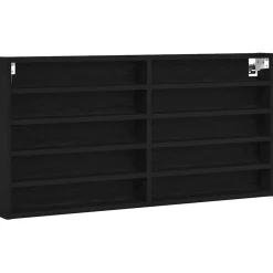 Étagères-vidaXL Vitrine Chêne noir 100 x 8,5 x 50 cm Bois d'ingénierie Ch&ecirc;ne noir