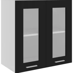 Armoires & Meubles De Rangement-vidaXL Vitrine suspendue "Lyon" 60 x 31 x 60 cm Bois d'ingénierie Noir