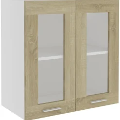 Armoires & Meubles De Rangement-vidaXL Vitrine suspendue "Lyon" Chêne Sonoma 60 x 31 x 60 cm Bois d'ingénierie Ch&ecirc;ne sonoma