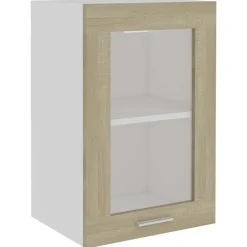 vidaXL Vitrine suspendue "Lyon" Chêne Sonoma 40 x 31 x 60 cm Bois d'ingénierie