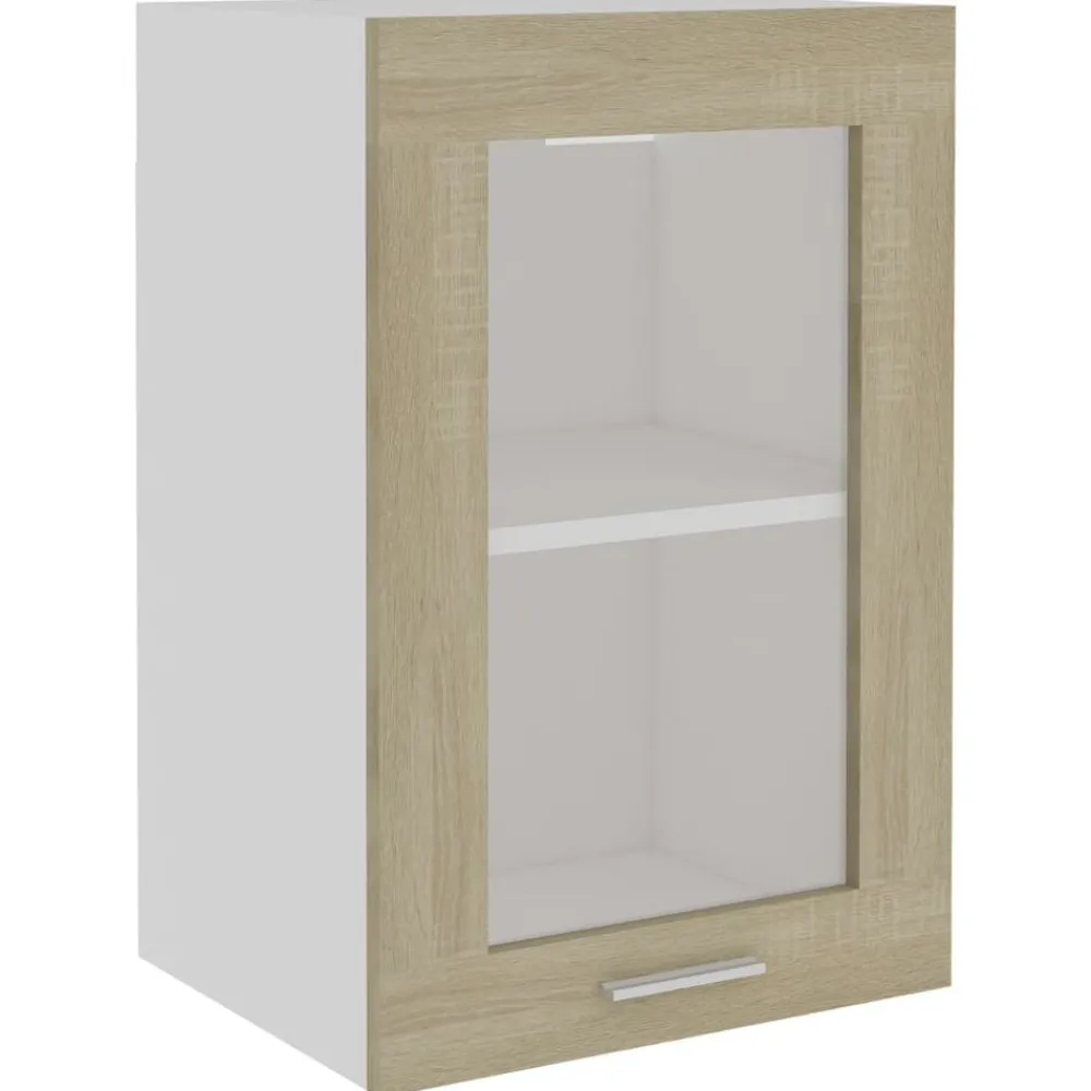 vidaXL Vitrine suspendue "Lyon" Chêne Sonoma 40 x 31 x 60 cm Bois d'ingénierie