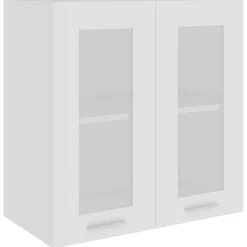 Armoires & Meubles De Rangement-vidaXL Vitrine suspendue "Lyon" 60 x 31 x 60 cm Bois d'ingénierie Blanc