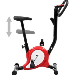 Entraînement & Fitness-vidaXL Vélo d'appartement avec résistance à courroie Rouge