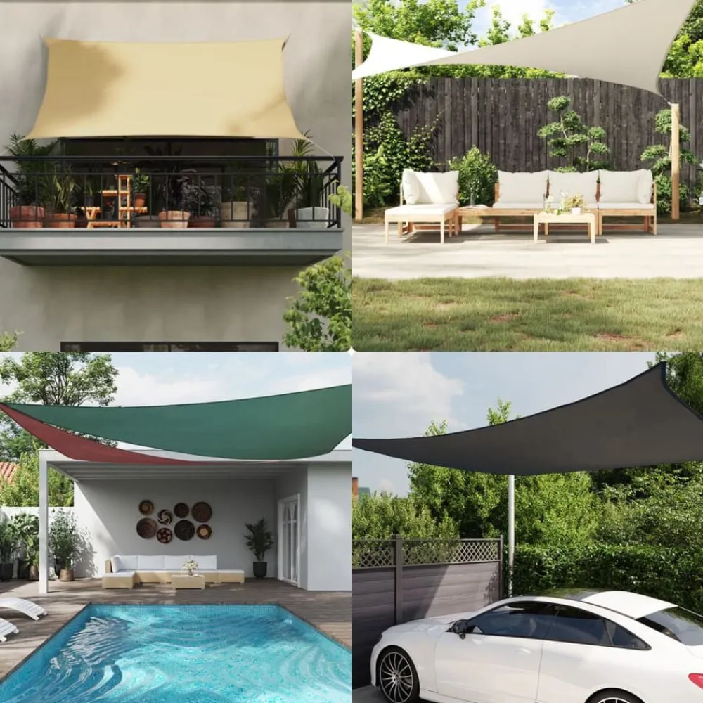 vidaXL Voile de parasol tissu oxford triangulaire 3,6x3,6x3,6 m crème