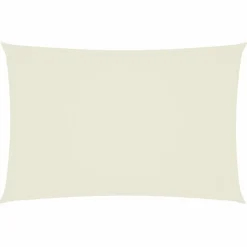 Pelouses & Jardins-vidaXL Voile de parasol tissu oxford rectangulaire 2x4 m crème Cr&egrave;me