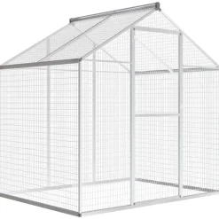 vidaXL Volière d'extérieur Aluminium 178 x 122 x 194 cm