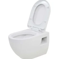 vidaXL WC suspendu en céramique