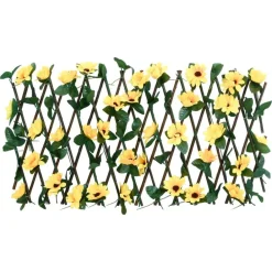 vidaXL Treillis de lierre artificiel extensible jaune 180x20 cm