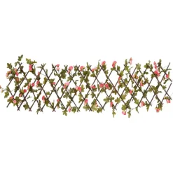 vidaXL Treillis de lierre artificiel extensible rose foncé 180x20 cm